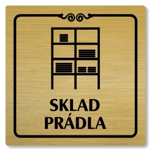 Sklad prádla, 118x118mm, zlatá, Texas